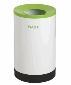 Single Round Recycle Bin With Laser Cut Wording